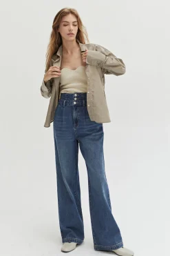 Eloise Corset Detailed Denim Pants