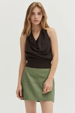 Elon Vegan Leather Mini Skirt