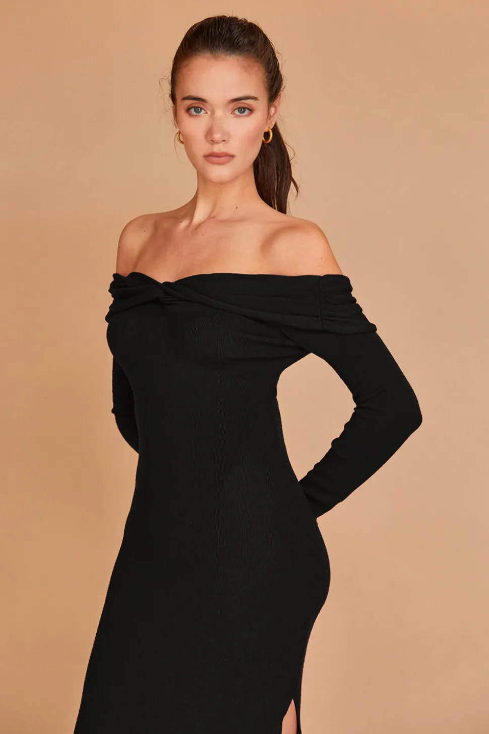 Ember Off Shoulder Sweater Dress