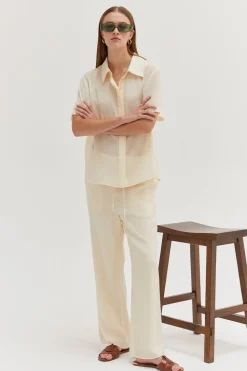 Ember Sheer Button Up Shirt