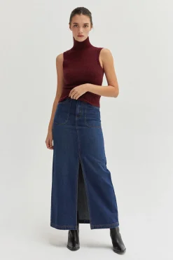 Esther Denim Maxi Skirt