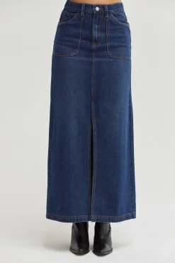 Esther Denim Maxi Skirt