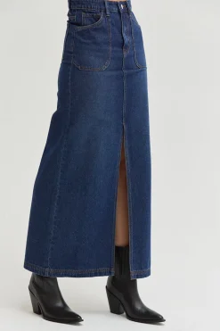 Esther Denim Maxi Skirt