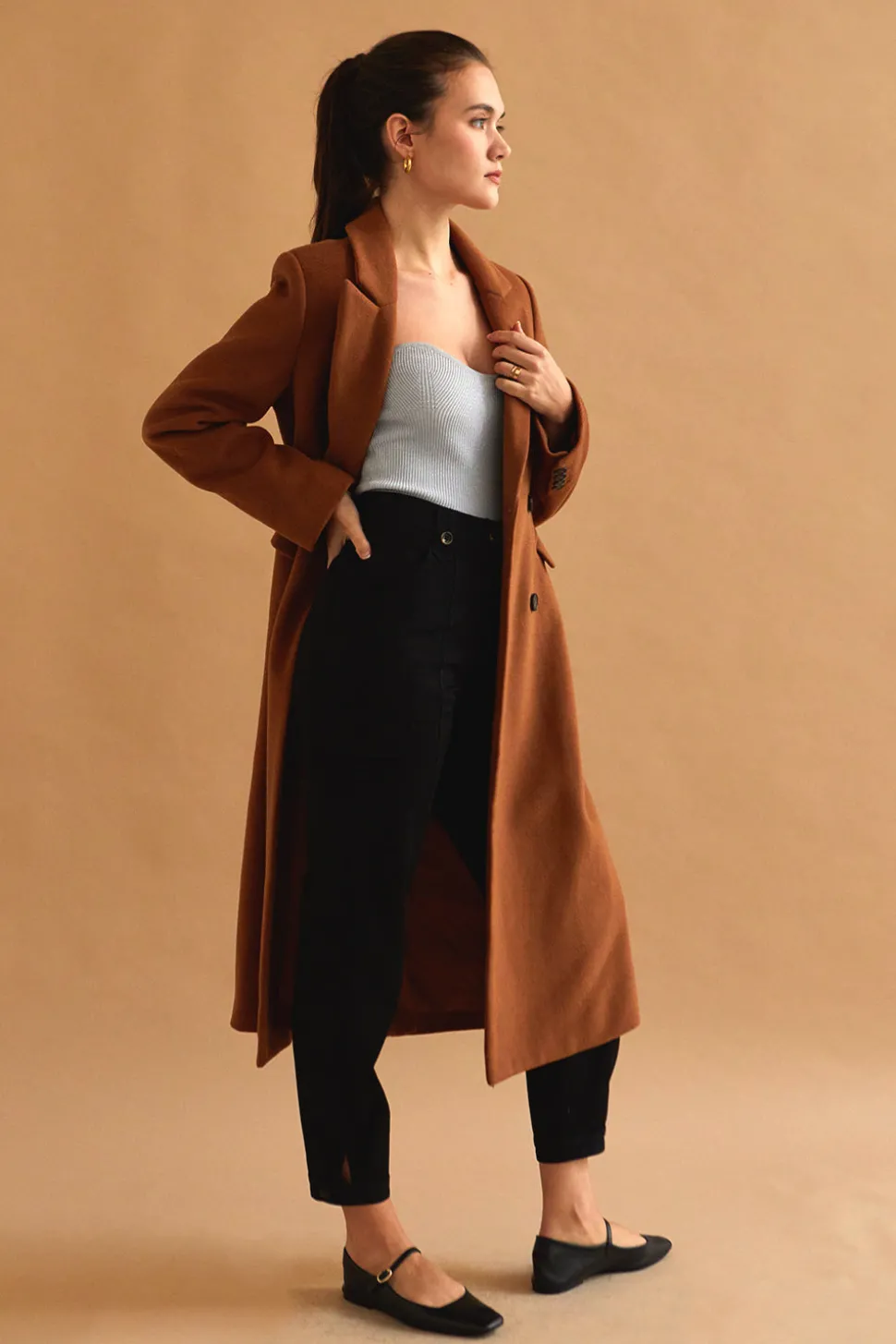 Frances Wool Blend Blazer Coat