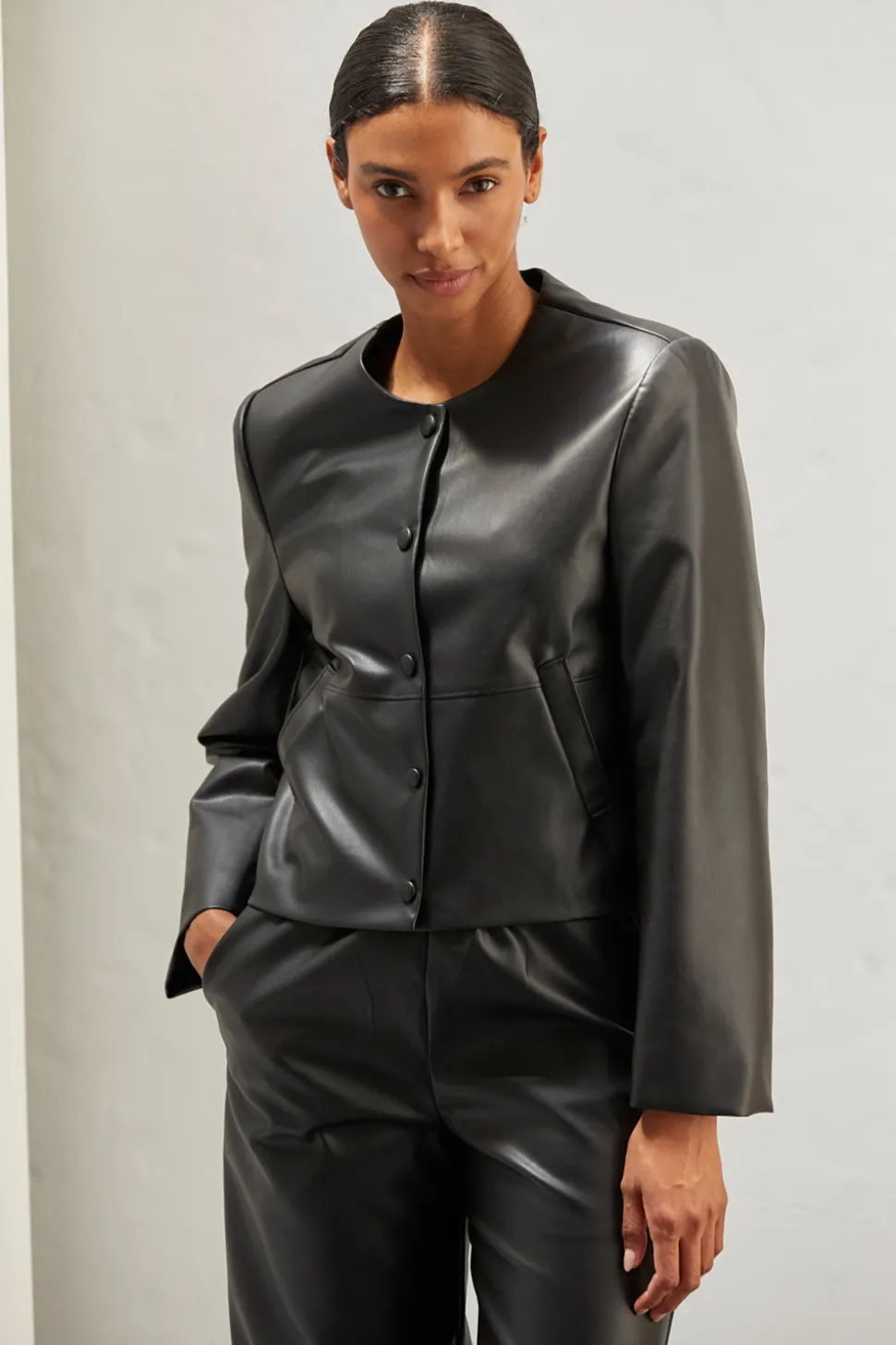 Georgina Vegan Leather Jacket