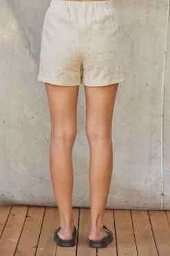 Gretchen Cuffed Linen Shorts