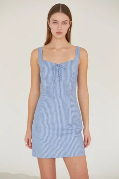 Hailey Pinstripe Mini Dress