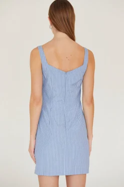 Hailey Pinstripe Mini Dress