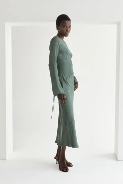 Hazel Satin Maxi Dress