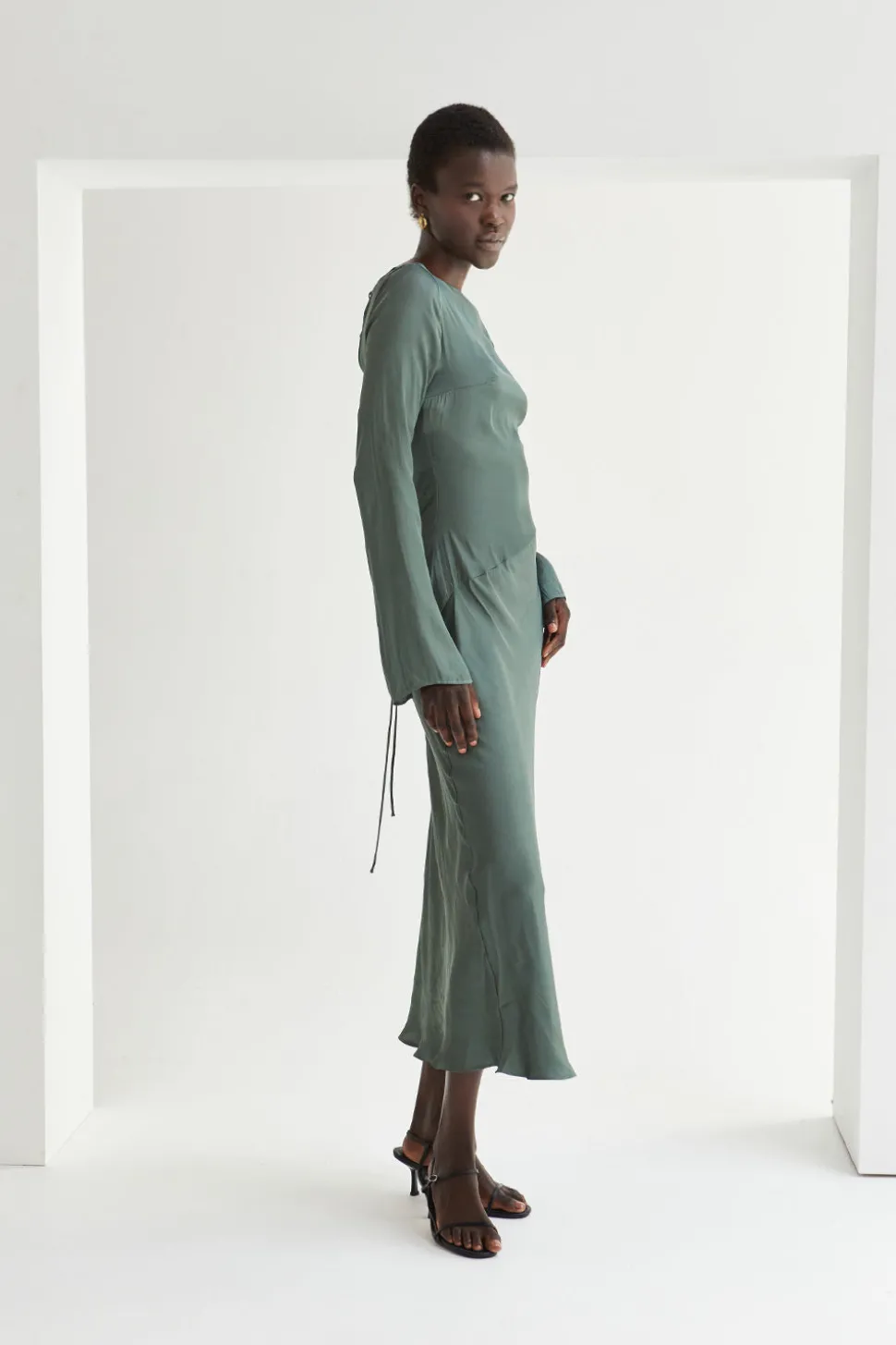 Hazel Satin Maxi Dress
