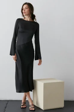 Hazel Satin Maxi Dress