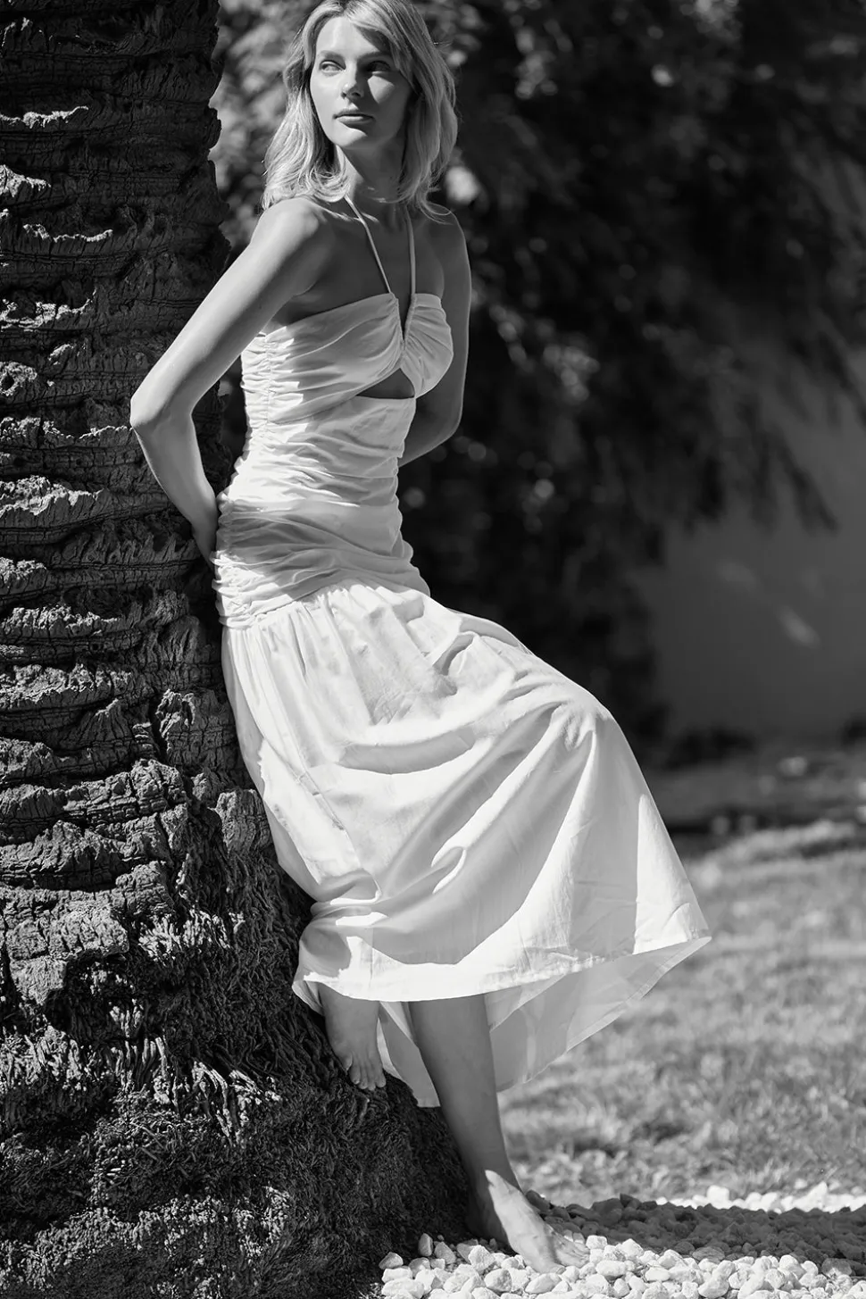 Heather Drop Waist Midi Dress