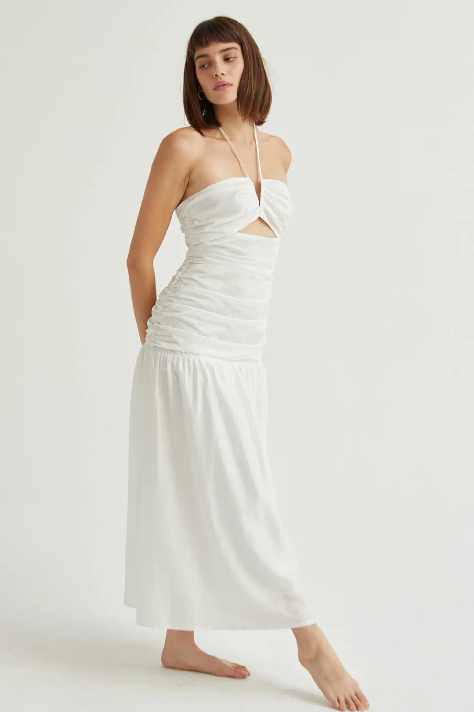 Heather Drop Waist Midi Dress