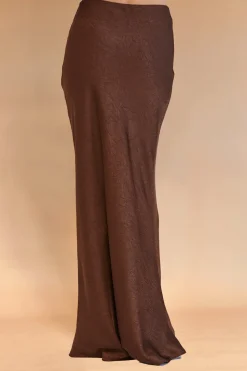 Iris Crushed Satin Maxi Skirt