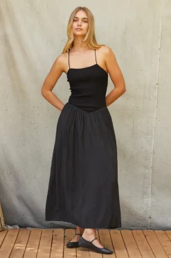 Isabella Mix Media Maxi Dress