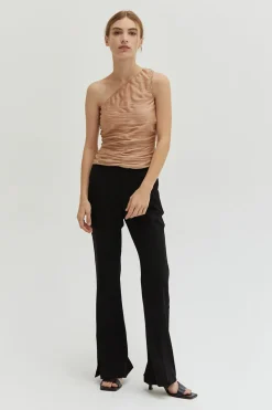 Ivy One Shoulder Mesh Top