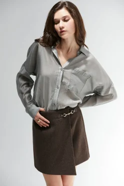 Jamey Wool Blend Mini Skirt