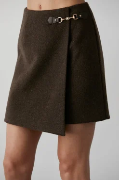 Jamey Wool Blend Mini Skirt