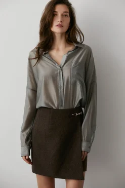 Jamey Wool Blend Mini Skirt