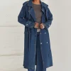 Jaylene Denim Trench Coat