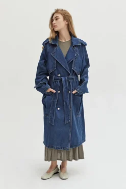 Jaylene Denim Trench Coat