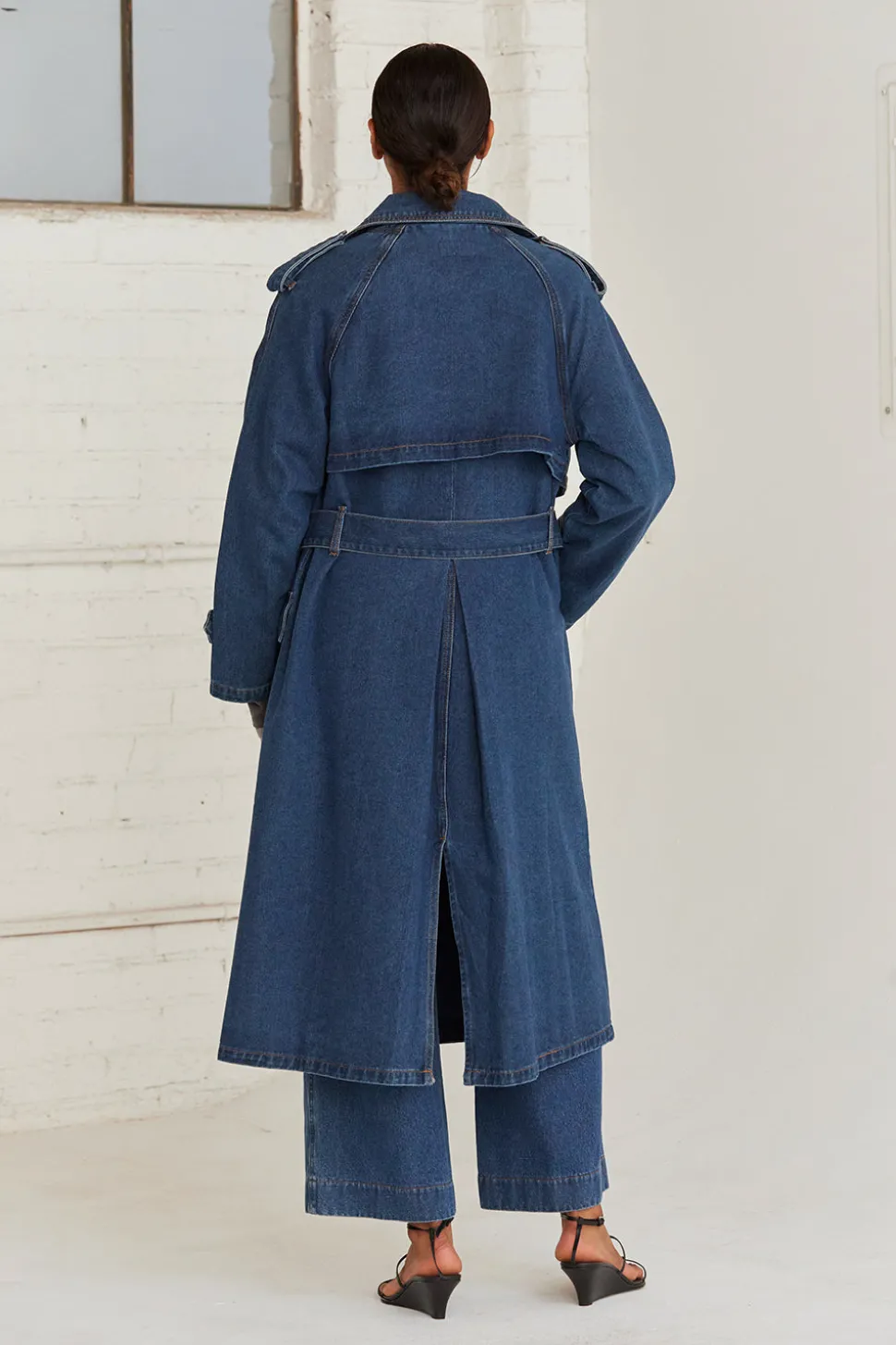 Jaylene Denim Trench Coat
