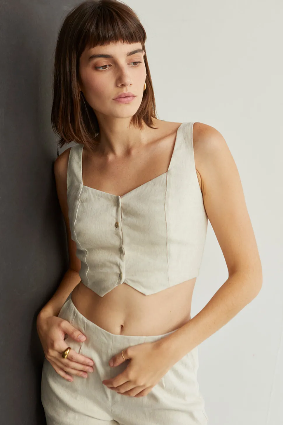 Jazz Linen Vest Top