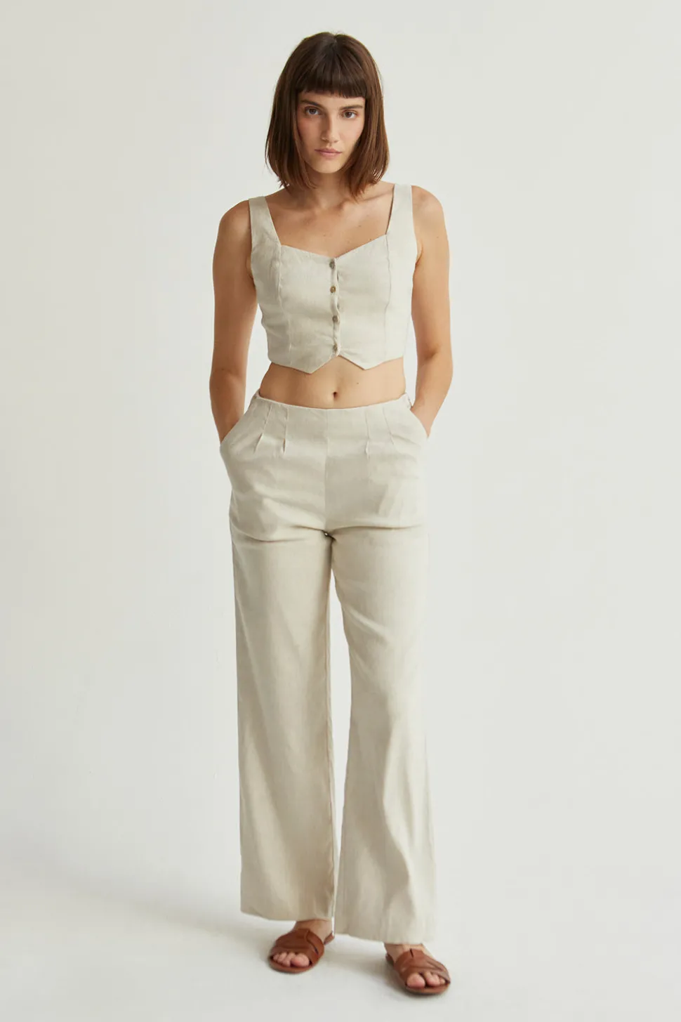 Jazz Linen Vest Top