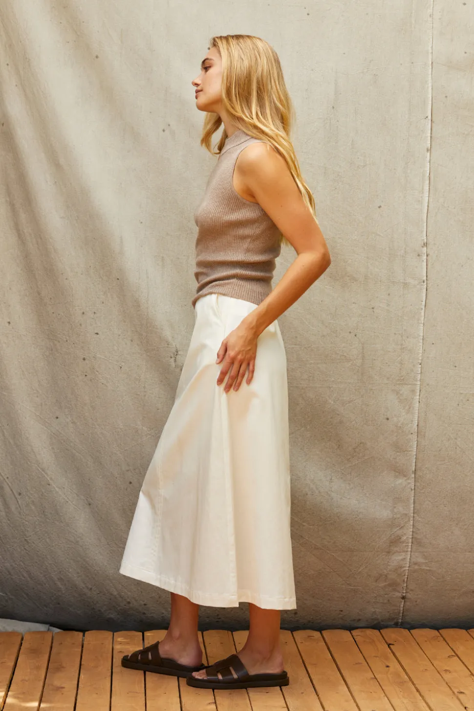 Jimena Flare Midi Skirt