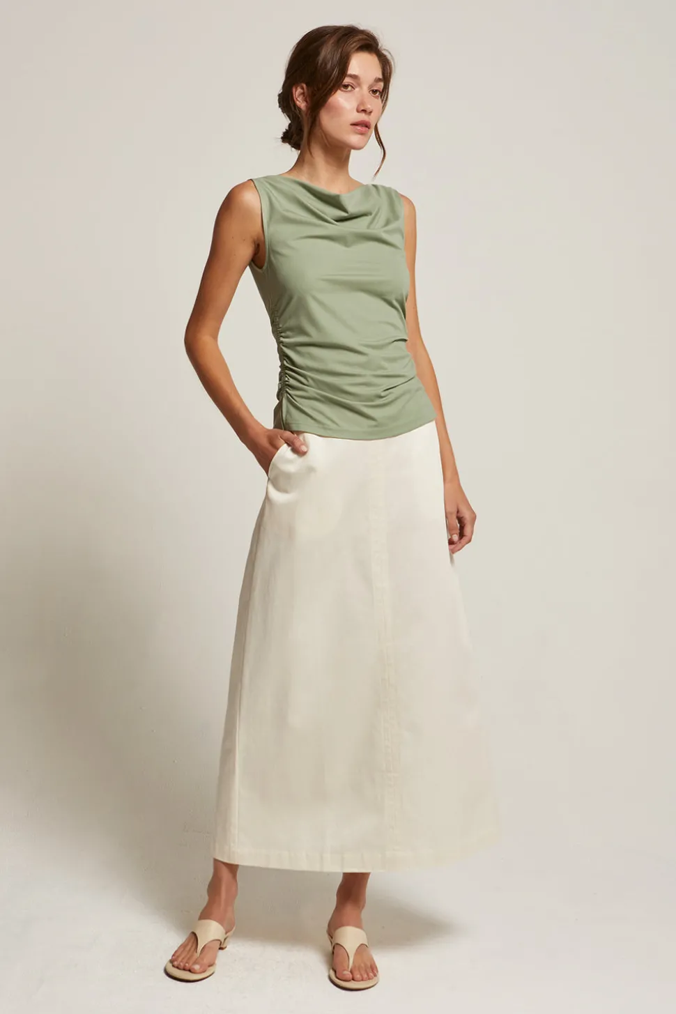 Jimena Flare Midi Skirt