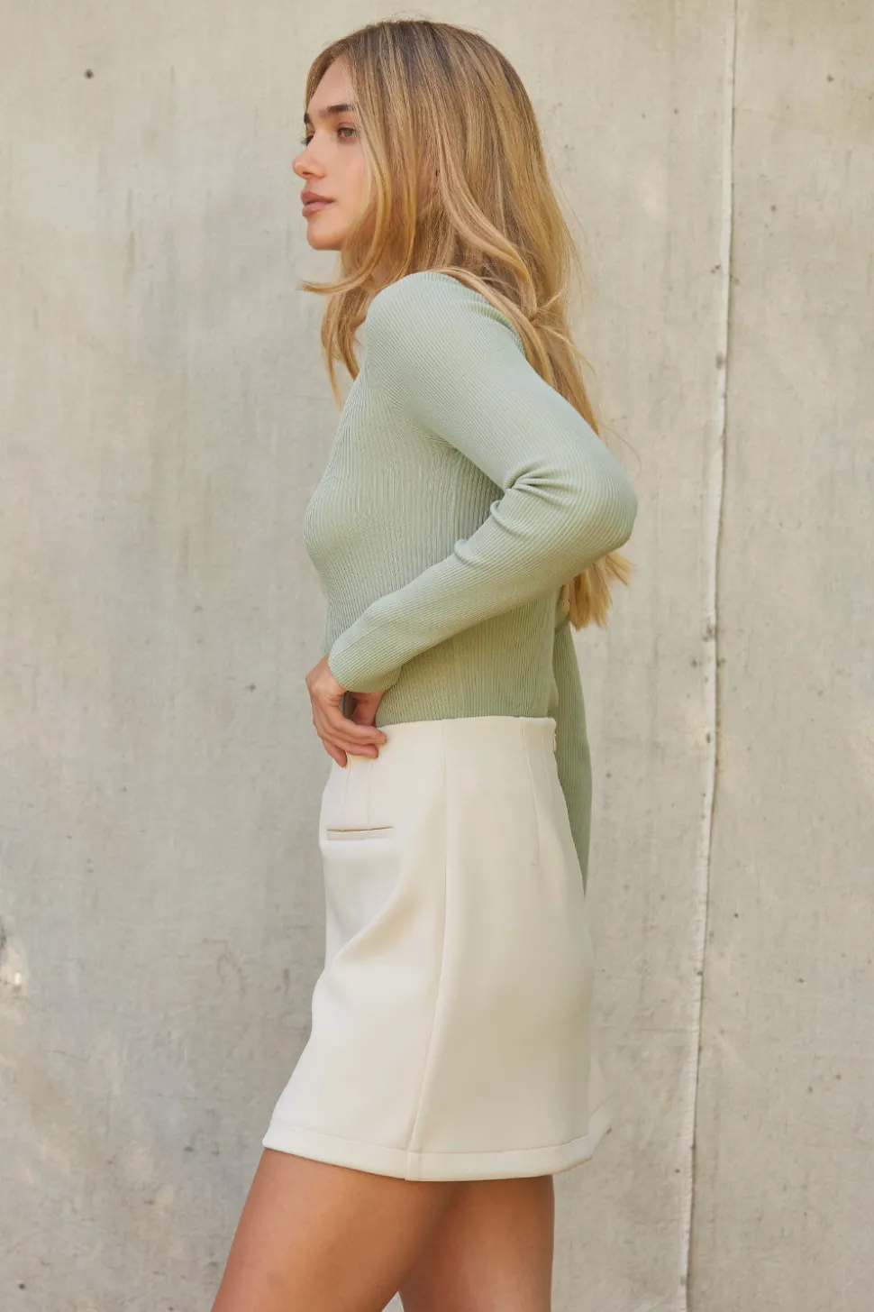 Jinny Scuba Mini Skirt