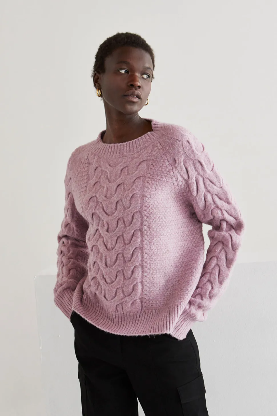 Joie Cable Knit Sweater - Lavender