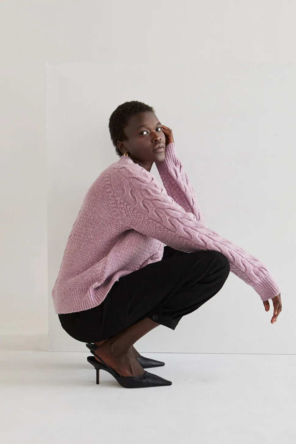 Joie Cable Knit Sweater - Lavender