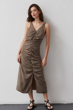 Jossalyn Cupro Midi Dress