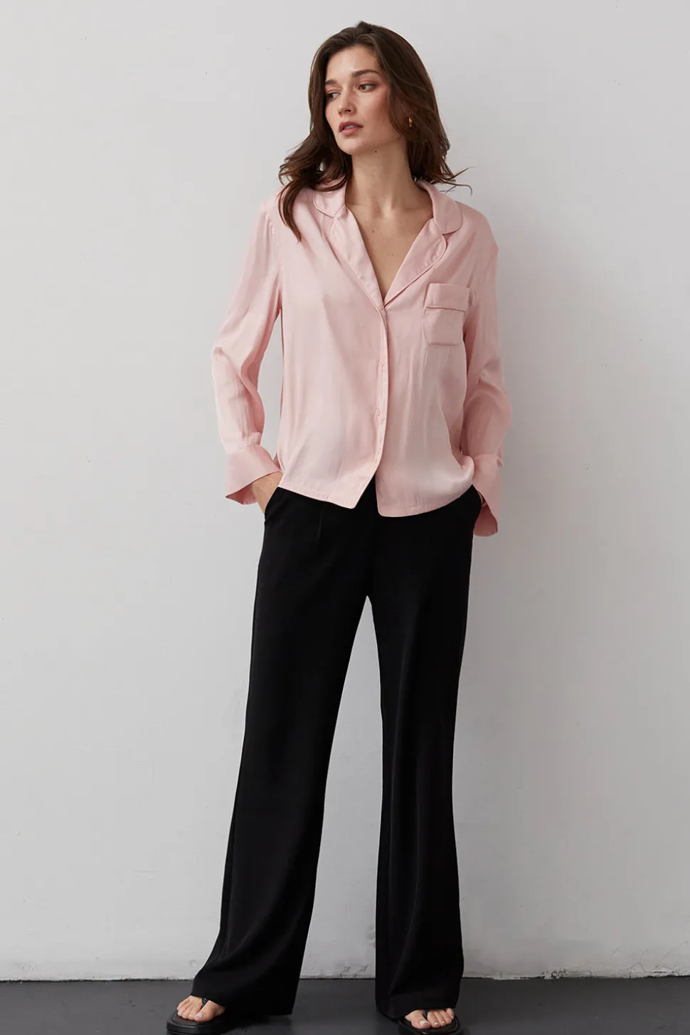 Jules Silky Satin Blouse