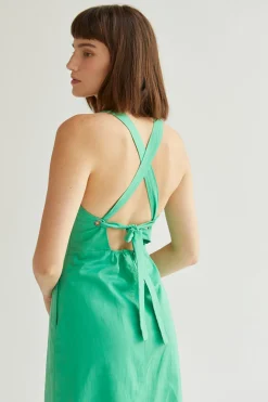Julia Tie-Back Midi Dress