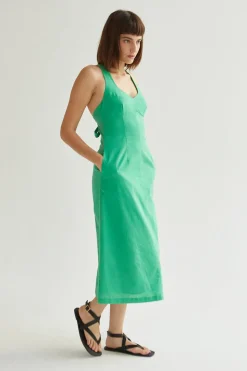 Julia Tie-Back Midi Dress