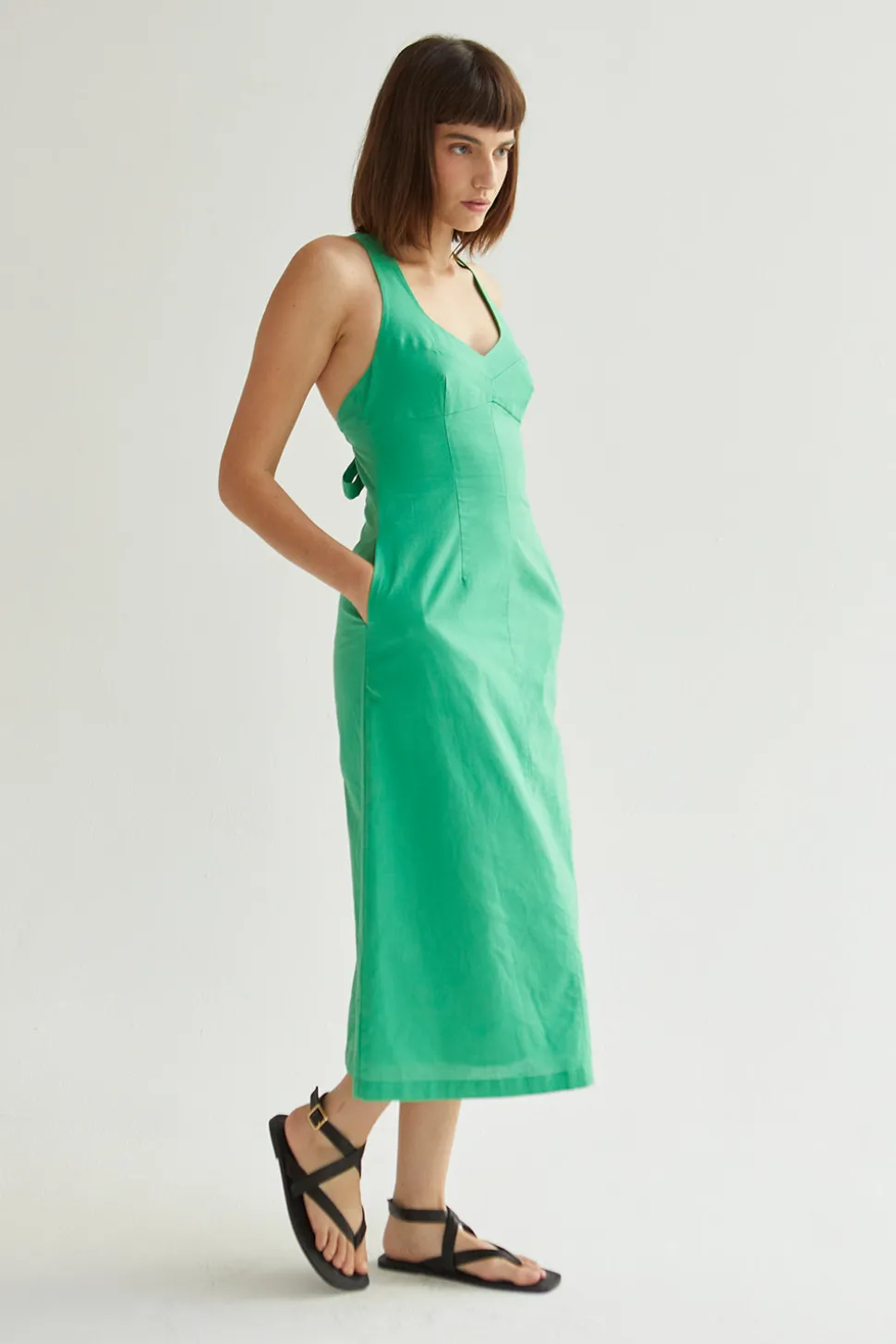 Julia Tie-Back Midi Dress
