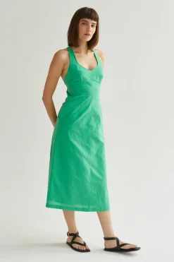 Julia Tie-Back Midi Dress