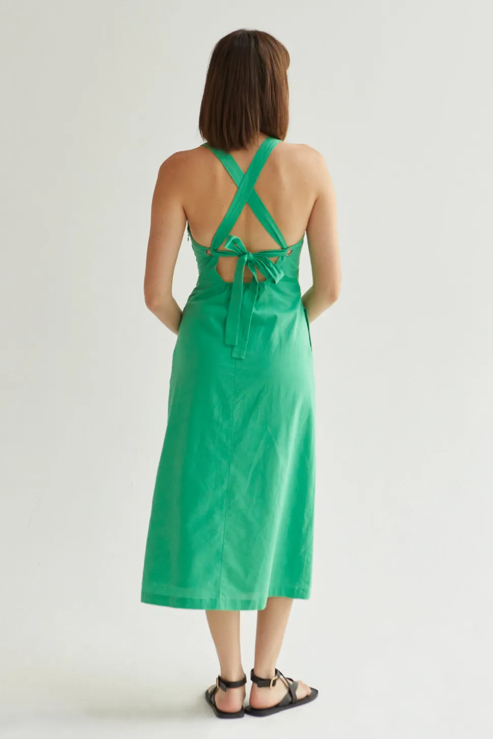 Julia Tie-Back Midi Dress