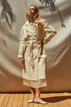 Kaden Crushed Trench Coat