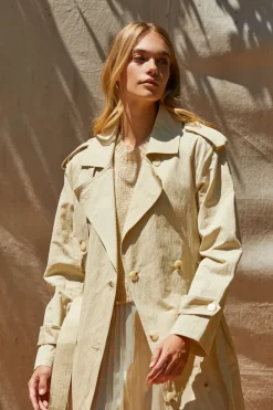 Kaden Crushed Trench Coat