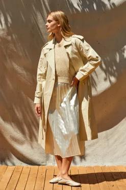 Kaden Crushed Trench Coat