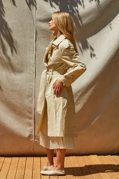 Kaden Crushed Trench Coat
