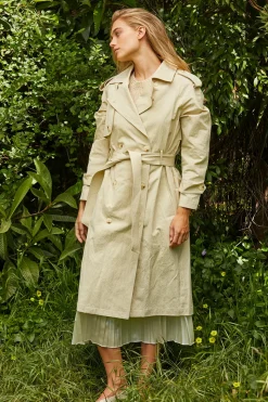 Kaden Crushed Trench Coat