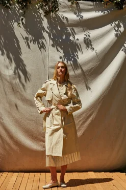 Kaden Crushed Trench Coat