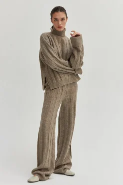Kai Ribbed Knit Two Piece Sweater Set
