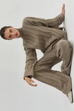 Kai Ribbed Knit Two Piece Sweater Set