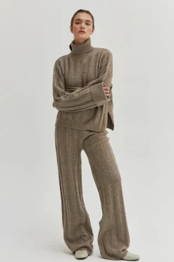 Kai Ribbed Knit Two Piece Sweater Set