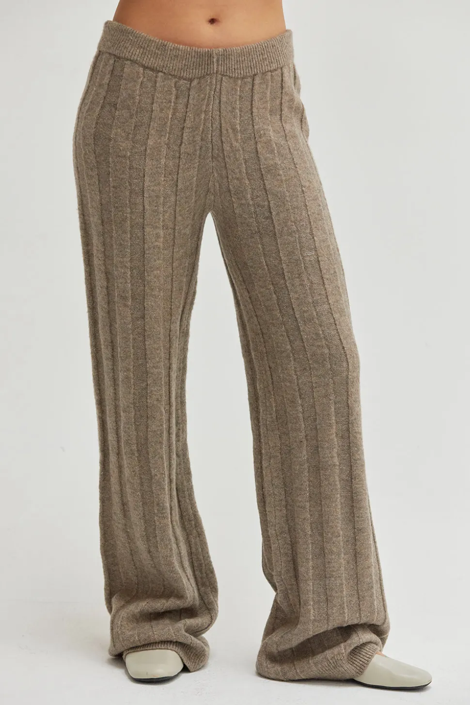 Kai Ribbed Knit Two Piece Sweater Set
